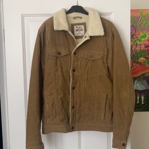 Pull & Bear Corduroy Fleece Lined Jacket